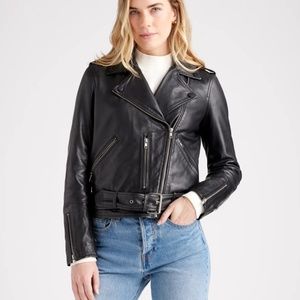 QUINCE 100% LEATHER MOTORCYCLE JACKET. SIZE SMALL. NWOT.